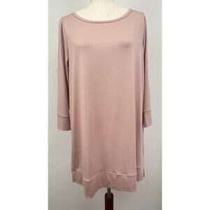 Eileen Fisher Fine Tencel Jersey Ballet Neck Tunic R9FTJ-T5336M Sz M Sugar Plum